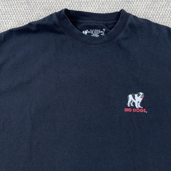 Vintage Big Dogs Shirt Men XL Black Y2K Motorcycle Biker Chopper Iron Cross Tee - Picture 4 of 14